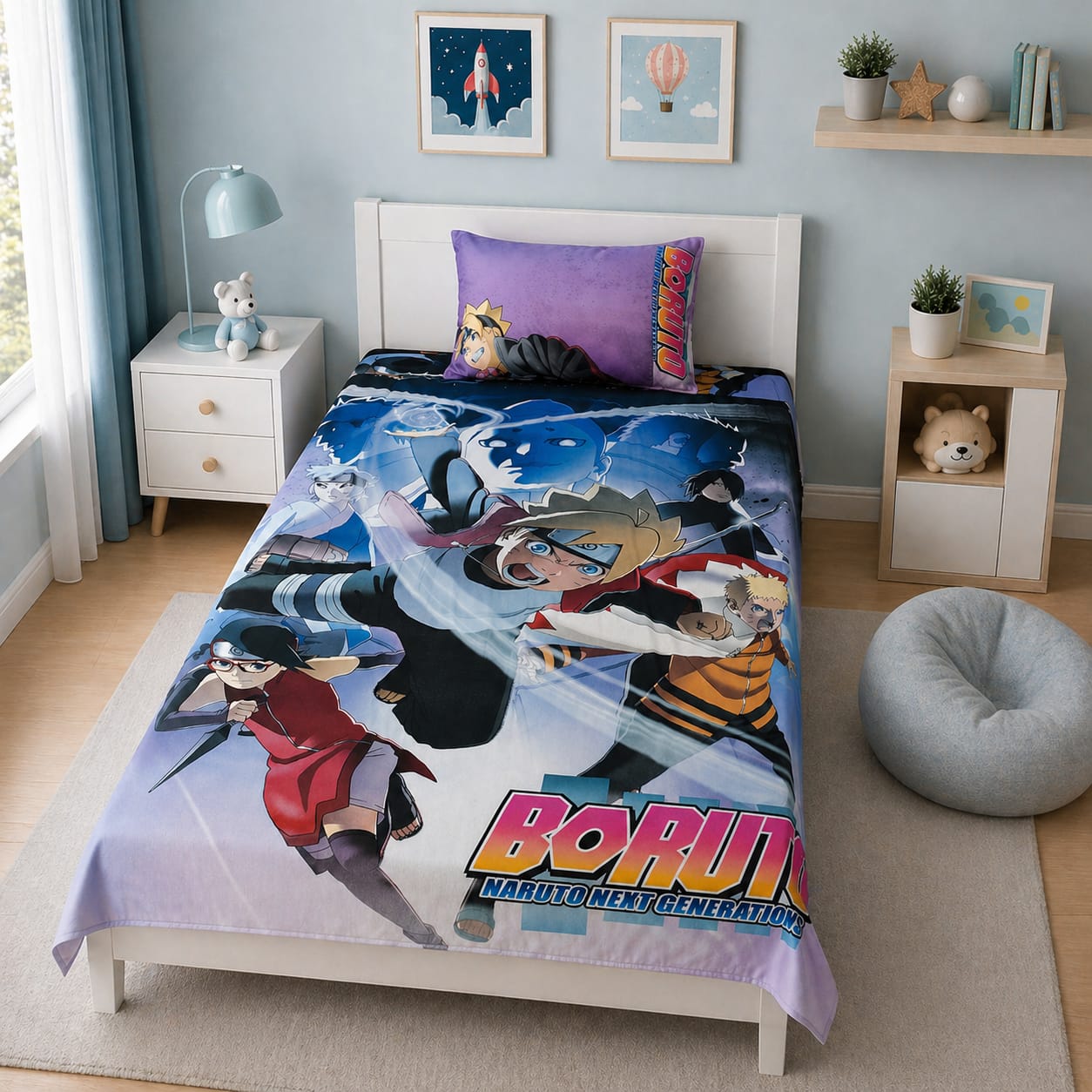 Boruto Anime Kids Bedsheet