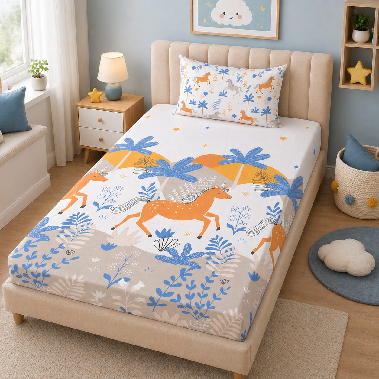 Wild Unicorn Kids Bedsheet
