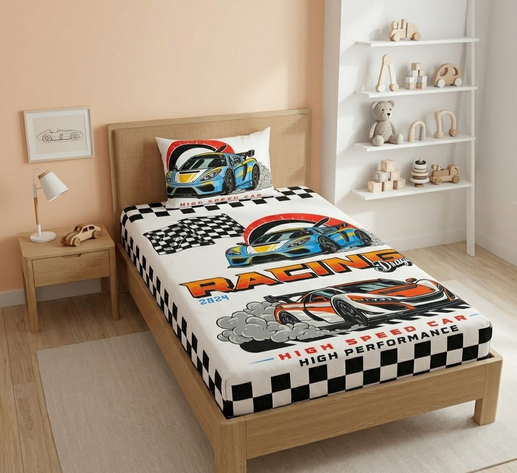 Racing Drift Kids Bedsheet