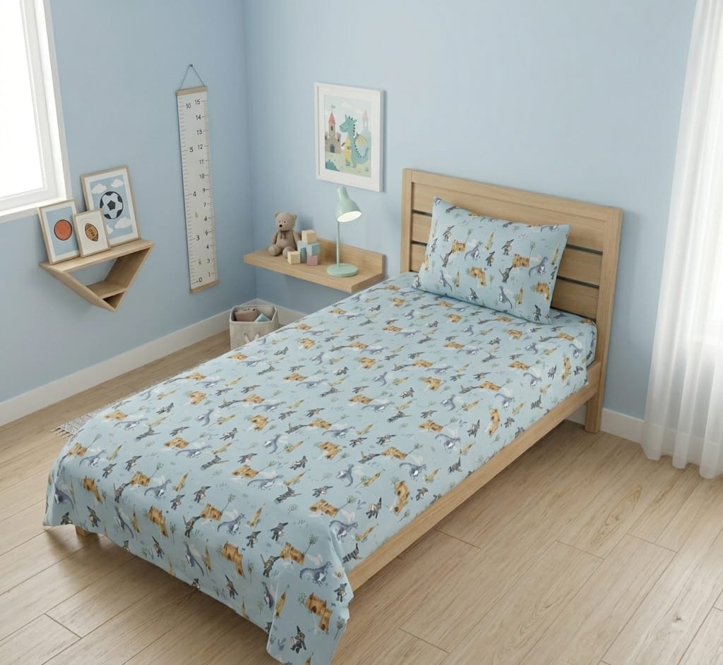 Dragon Kingdom Kids Bedsheet