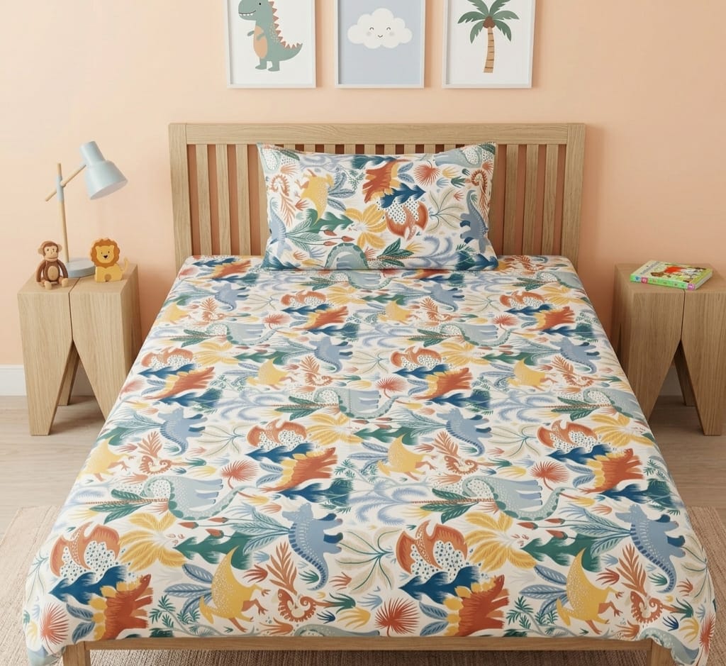 Dino Jungle Kids Bedsheet
