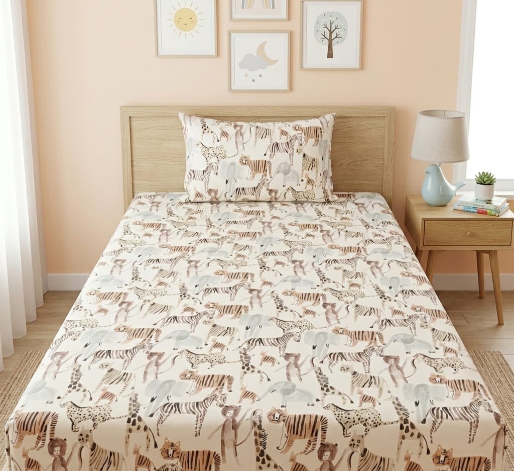 Safari Friends Kids Bedsheet