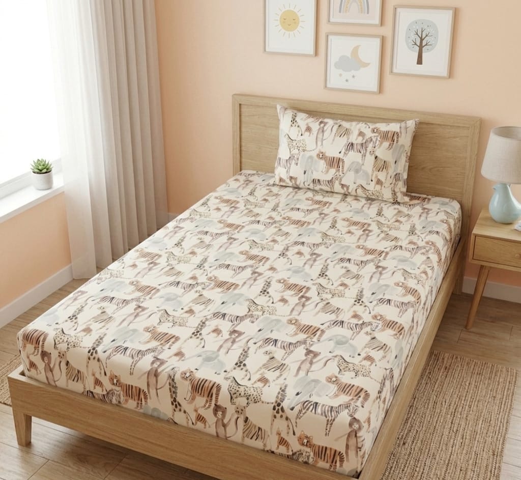 Safari Friends Kids Bedsheet