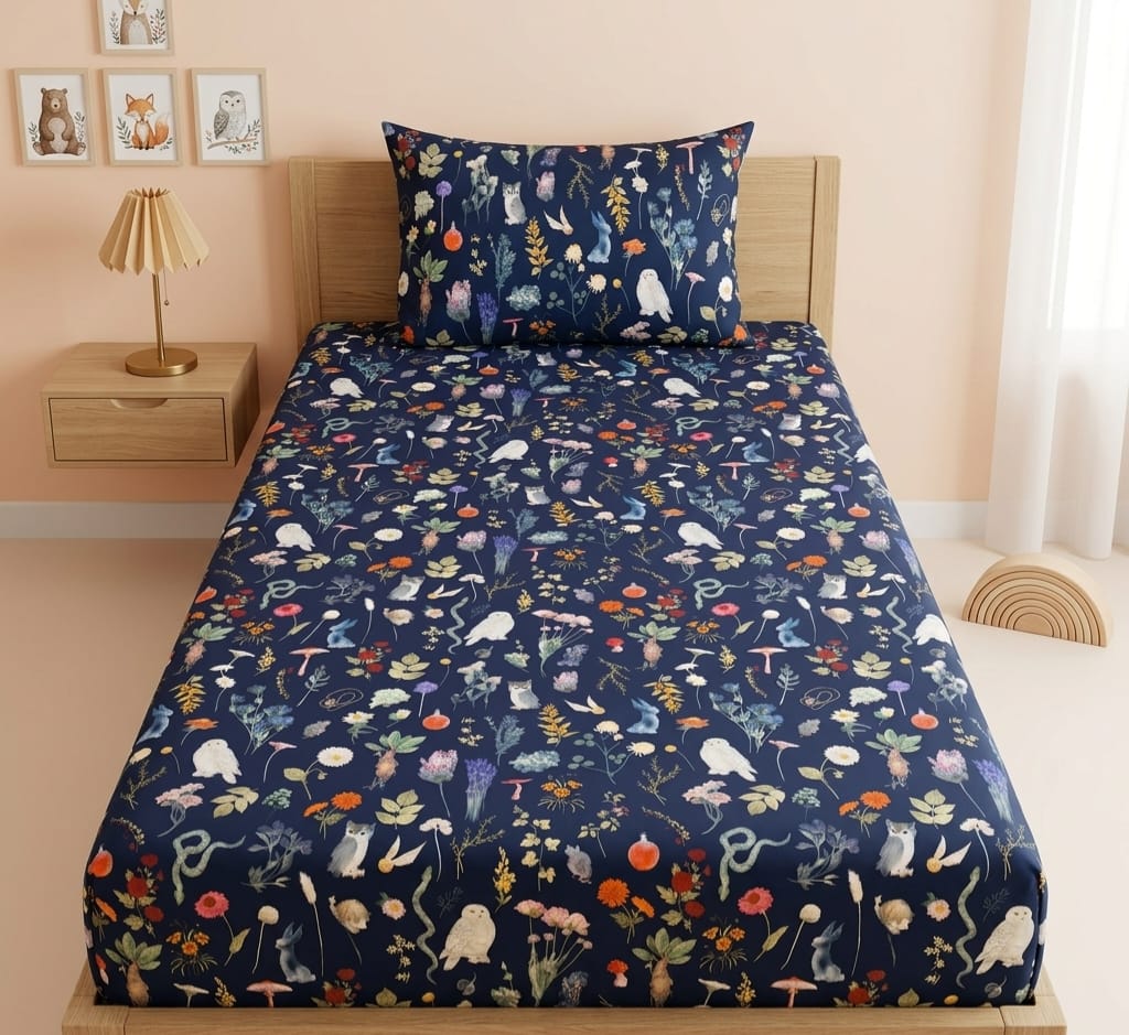 Midnight Forest Kids Bedsheet