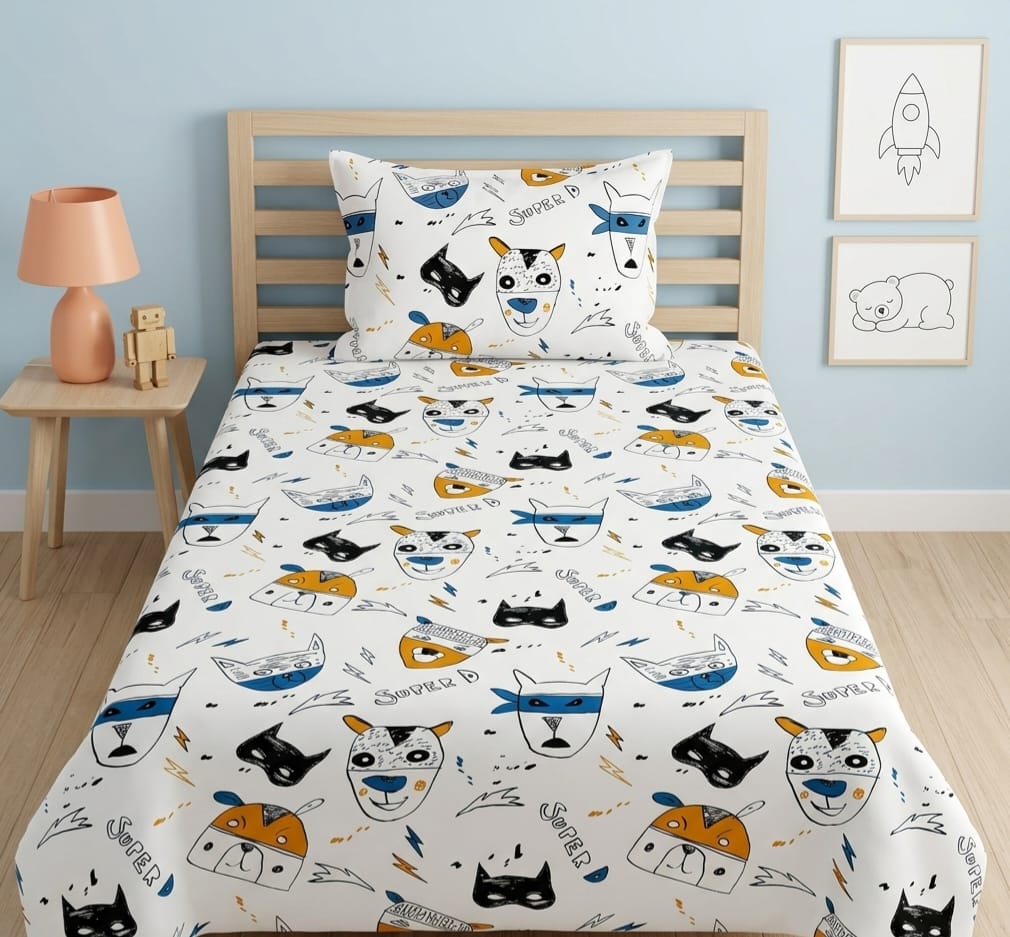 Super Paws Kids Bedsheet