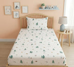 Snowy Forest Adventure Kids Bedsheet