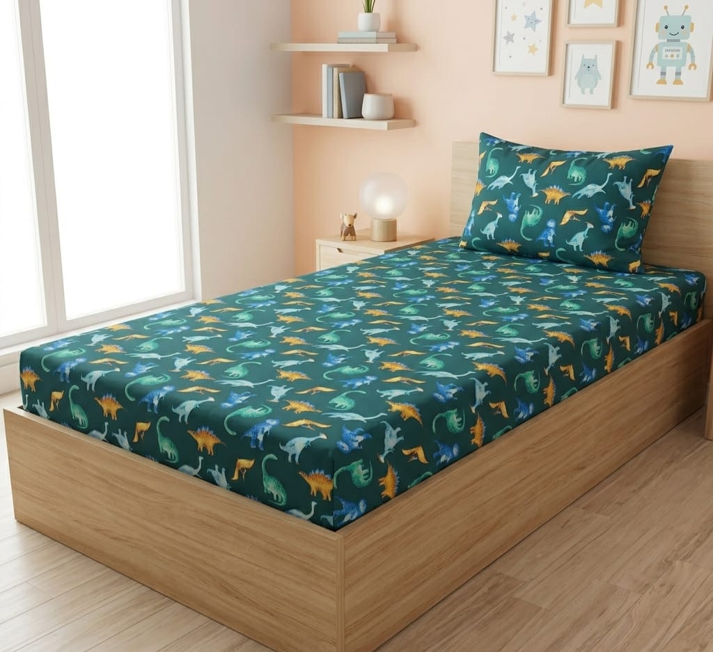 Dino Adventure Kids Bedsheet