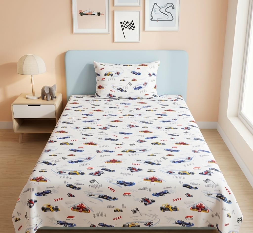 Formula Racing Champion Kids Bedsheet