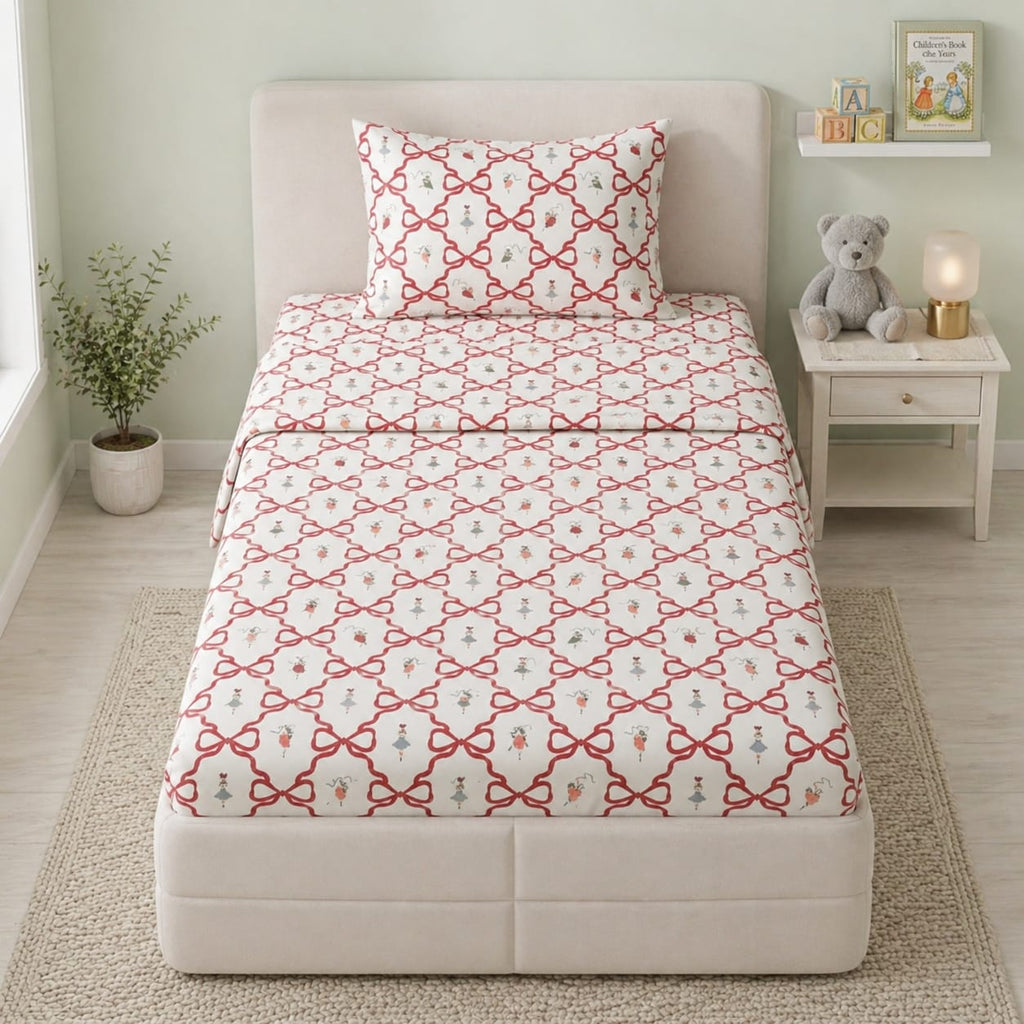 Ribbon Charm Elegant Kids Bedsheet