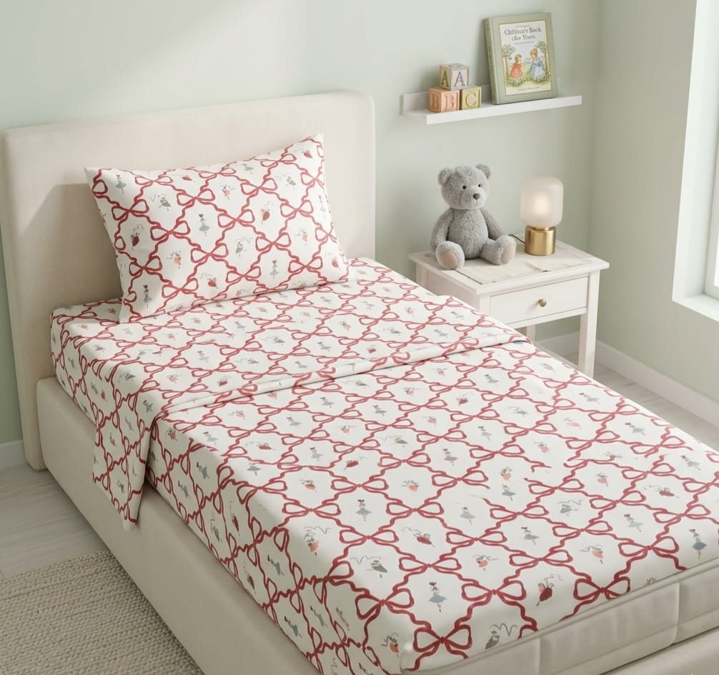 Ribbon Charm Elegant Kids Bedsheet