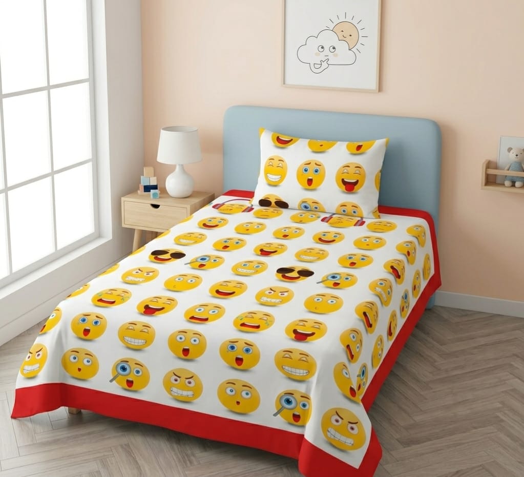 Emoji Fun Expressions Kids Bedsheet