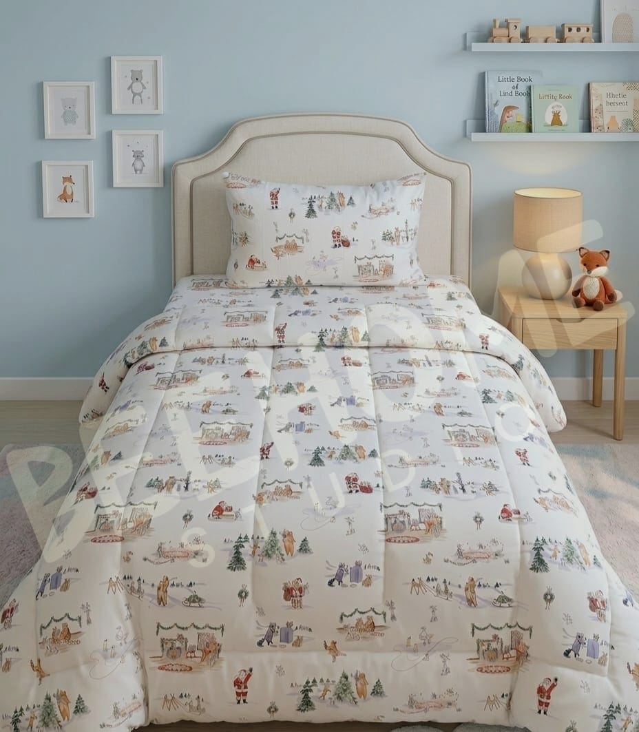 Winter Village Christmas Kids Comforter Set
