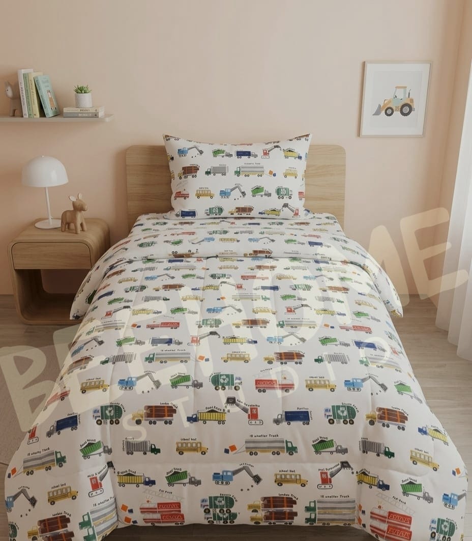 Construction Trucks Adventure Kids Comforter Set