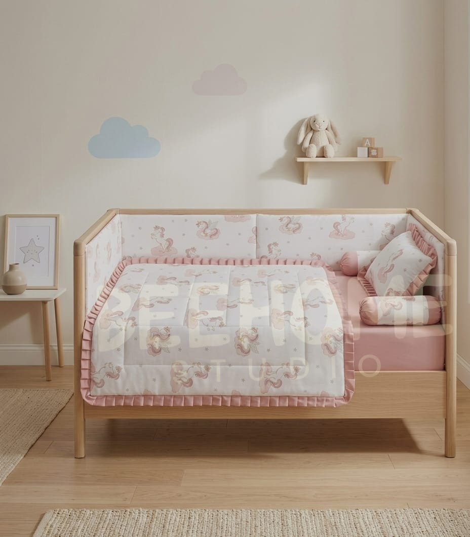 Little Unicorn Dreams Cot Set