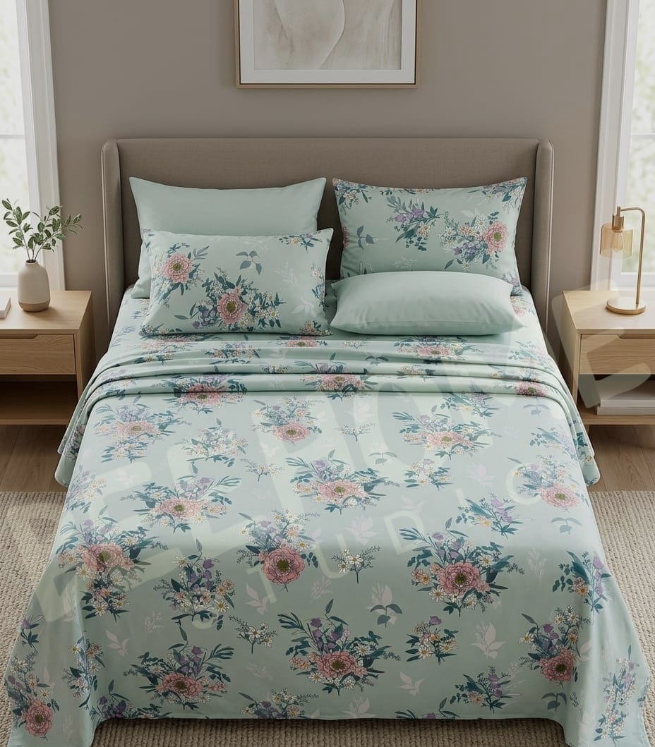 BHS Sage Wood Flora Bedsheet