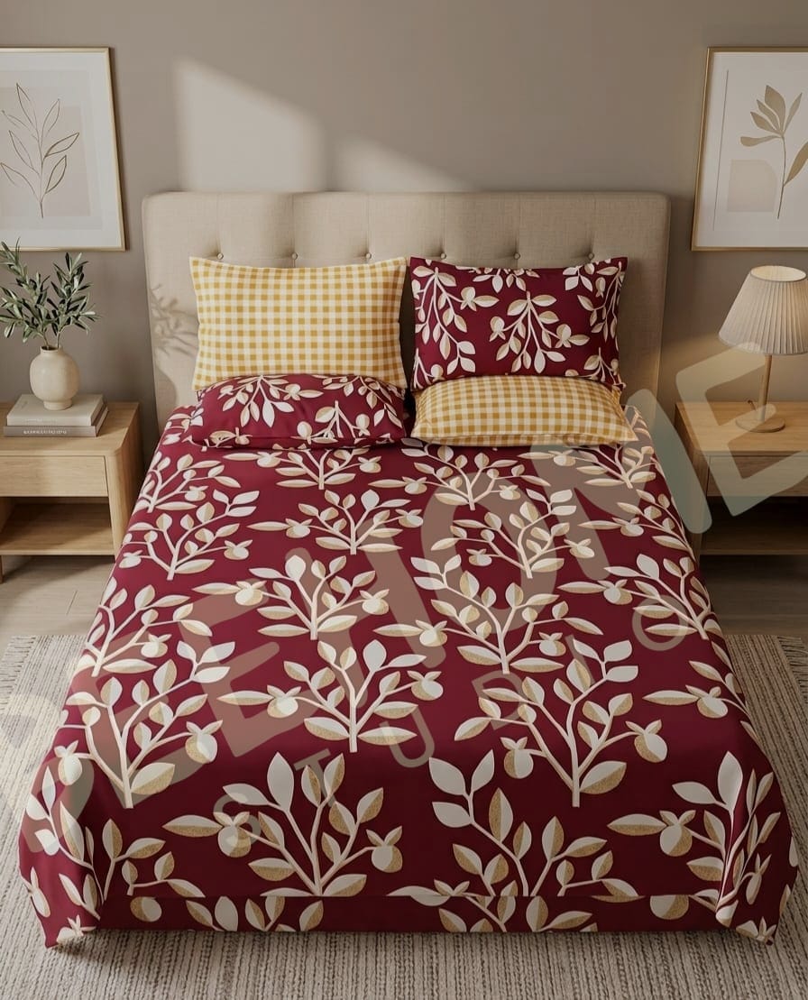 BHS Ruby Leaf Bedsheet