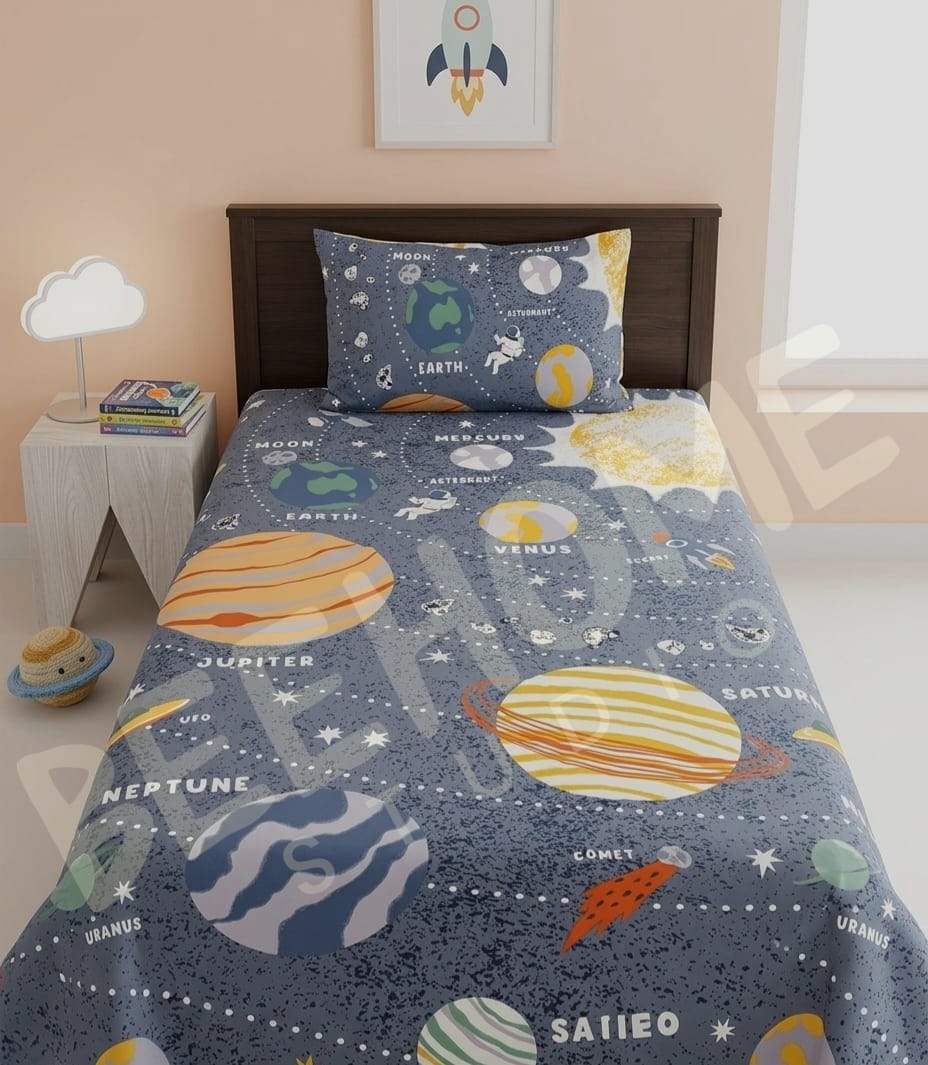 Astronaut Kids Bedsheet Set