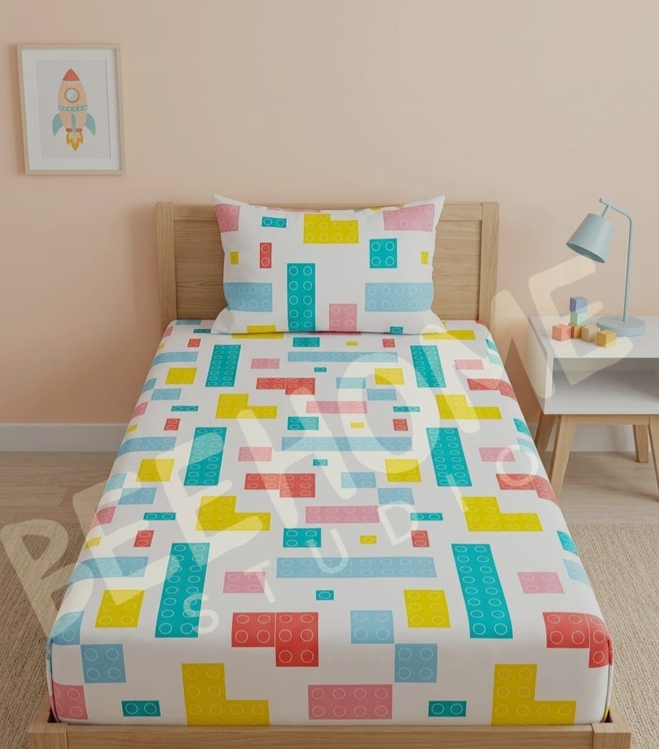 Creative Blocks Kids Bedsheet