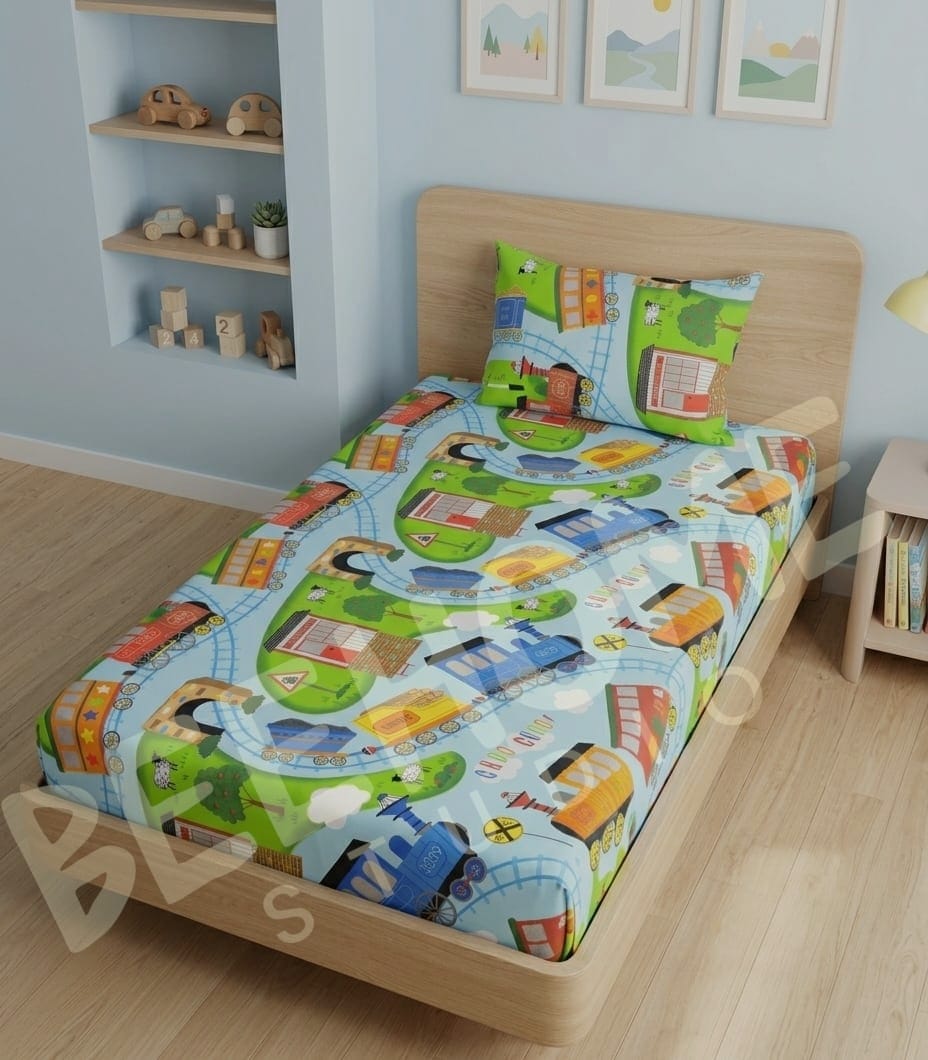Train Journey Kids Bedsheet