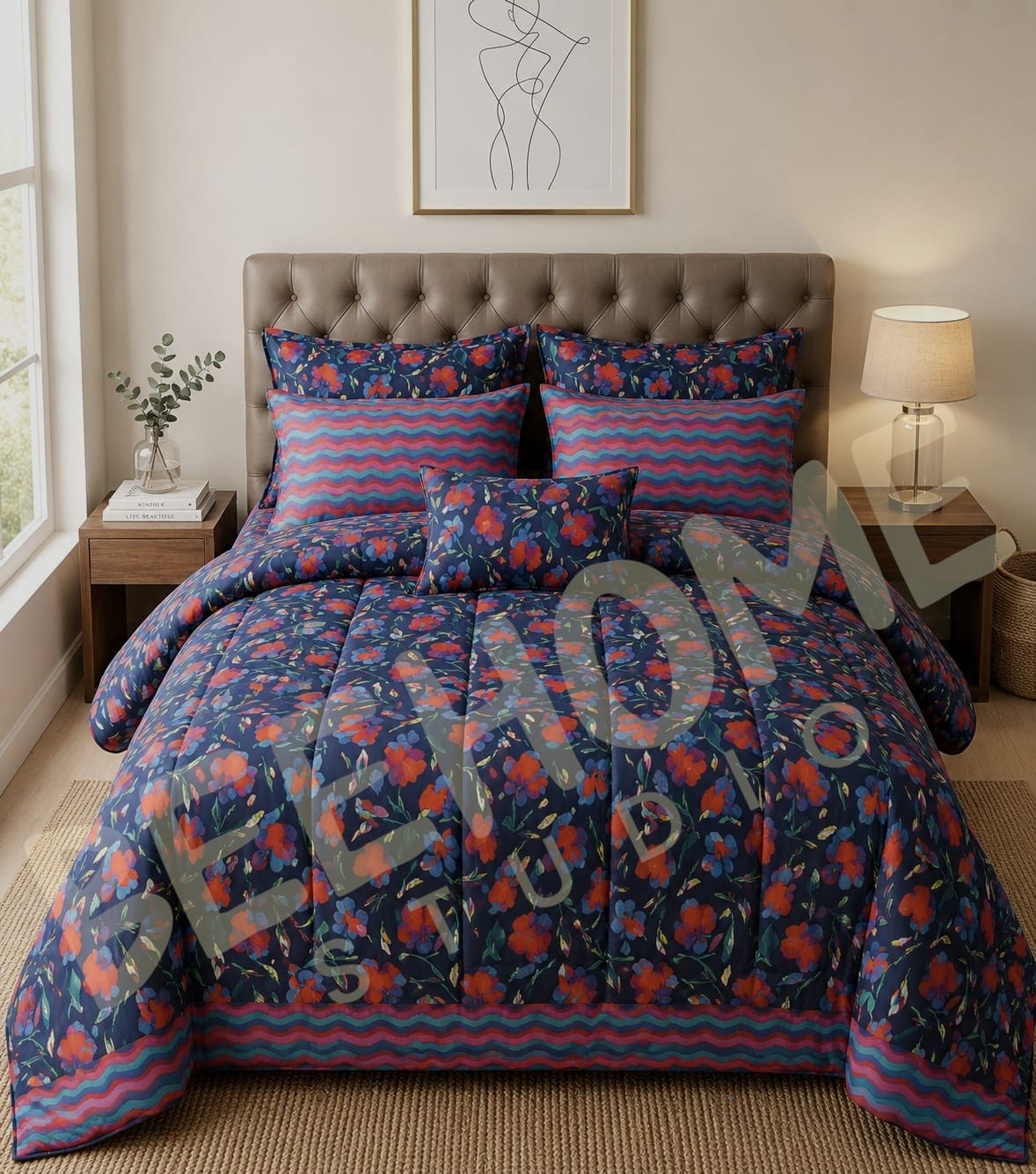 BHS Midnight Blossom 6 Pieces Comforter Set