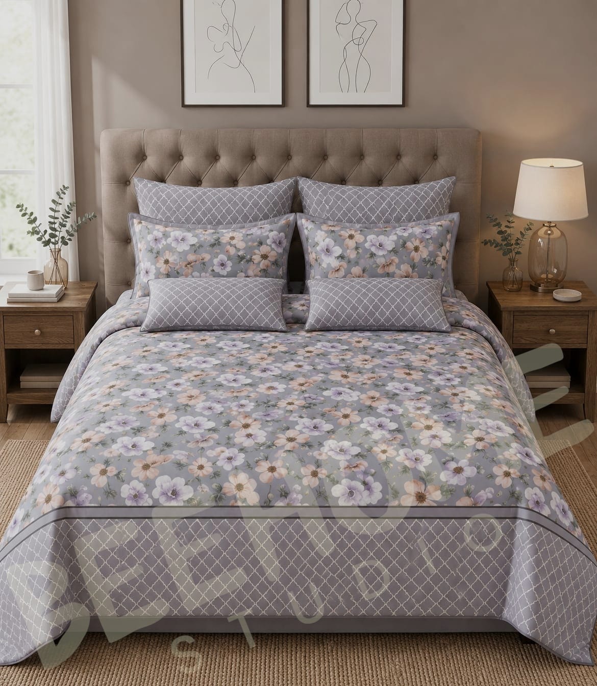 BHS Moonflower Meadow 6 Pieces Comforter Set