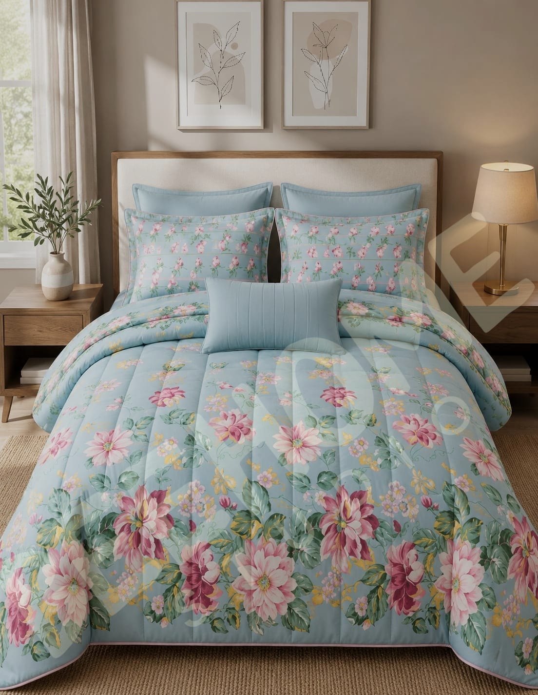 BHS Blush Bloom Flora 6 Pieces Comforter Set