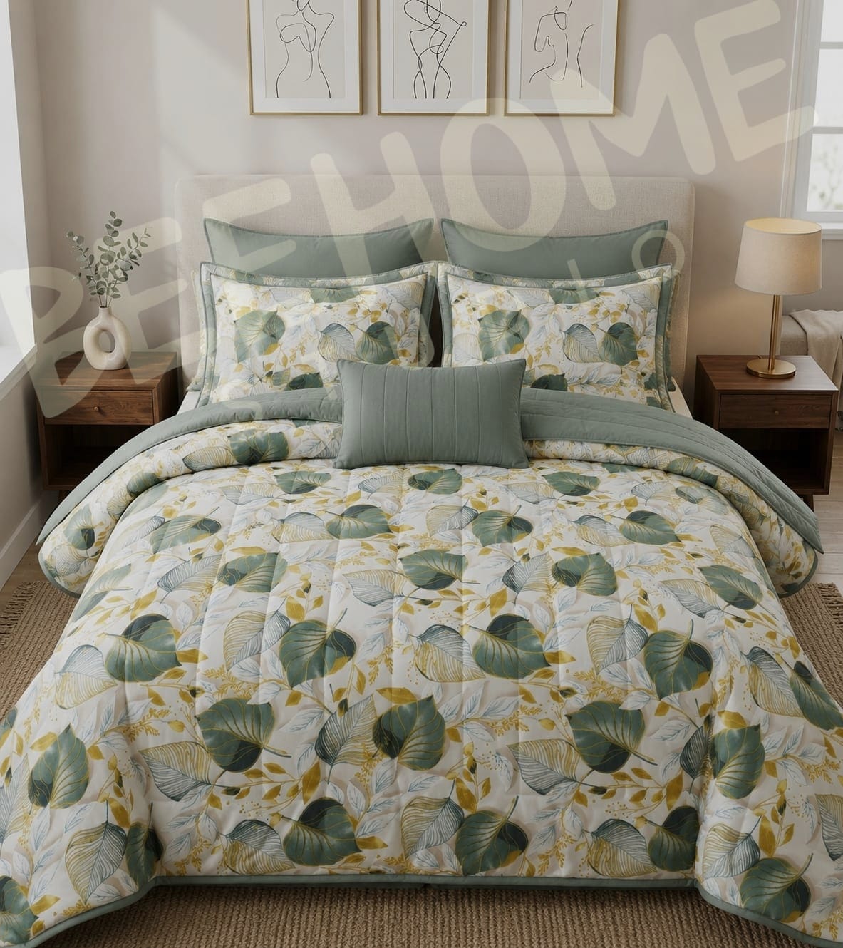 BHS Golden Leaf Serenity 6 Pieces Comforter Set