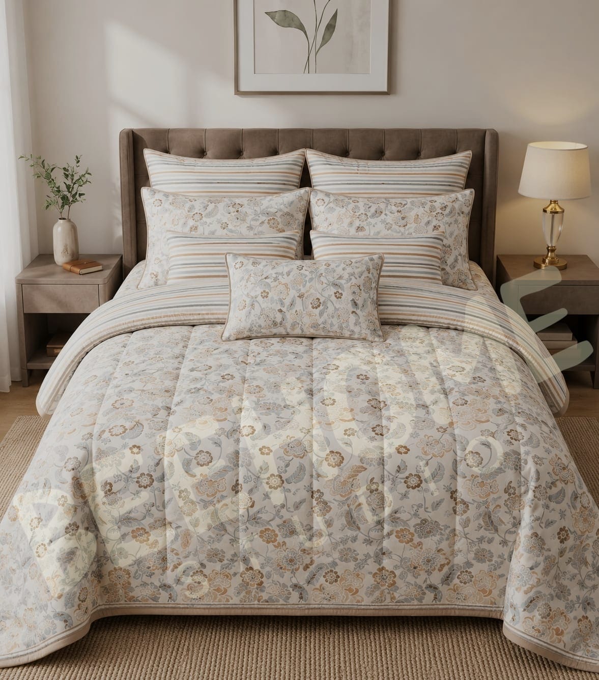 BHS Vintage Lvory Bloom 6 Pieces Comforter Set