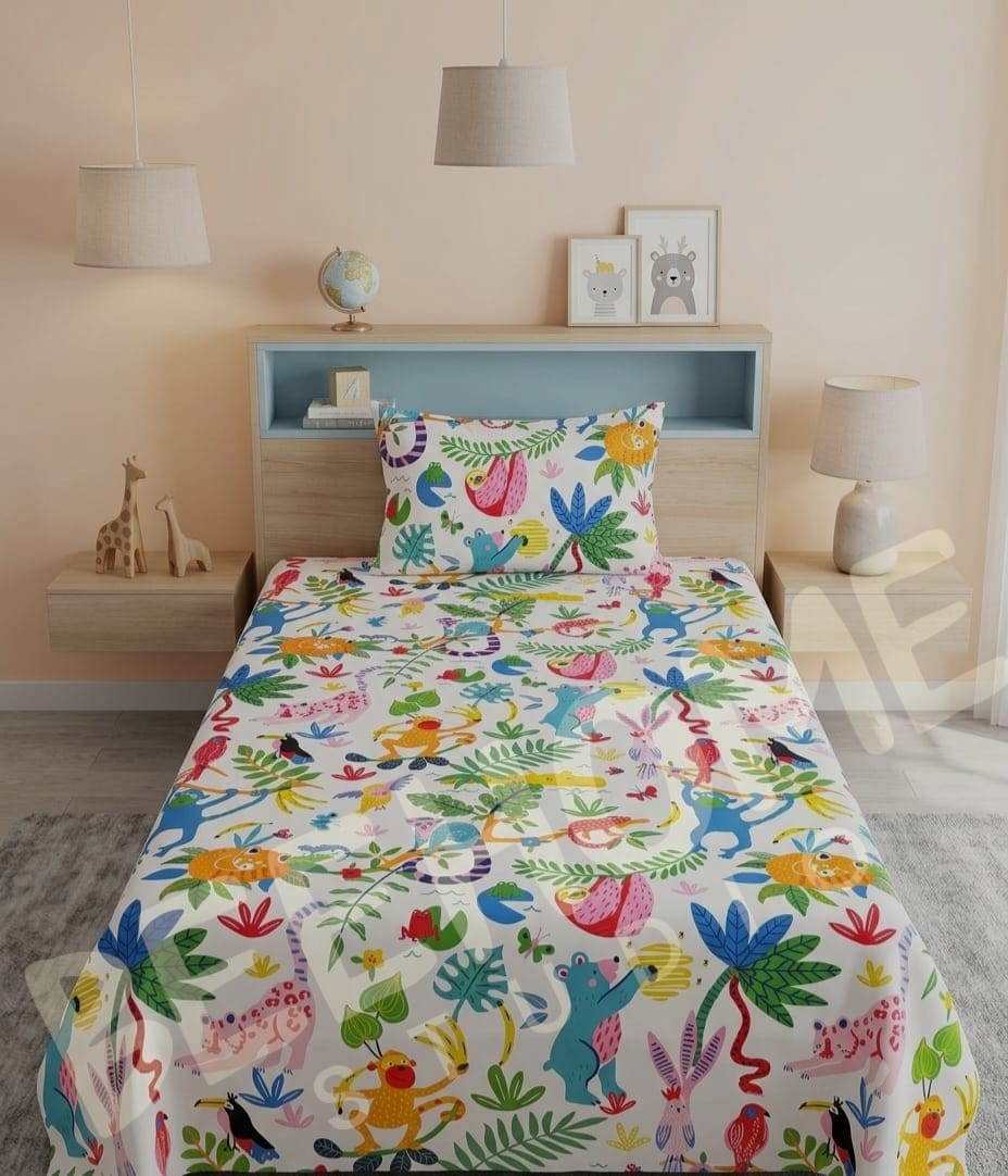 Jungle Joy Kids Bedsheet