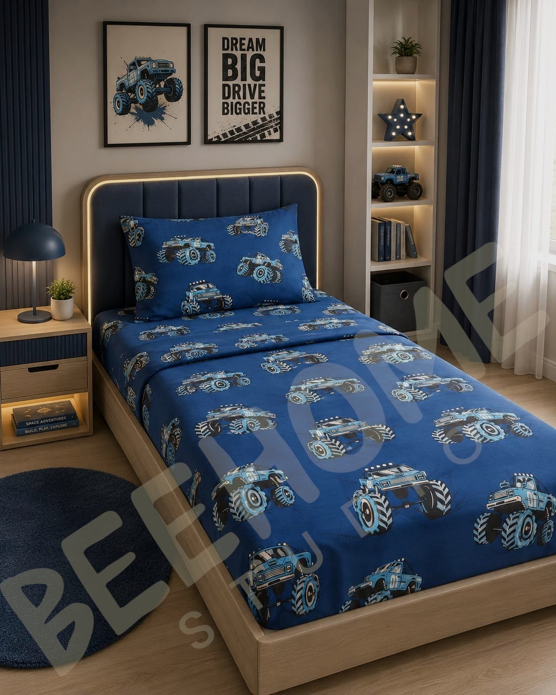 Monster Wheels Bedsheet
