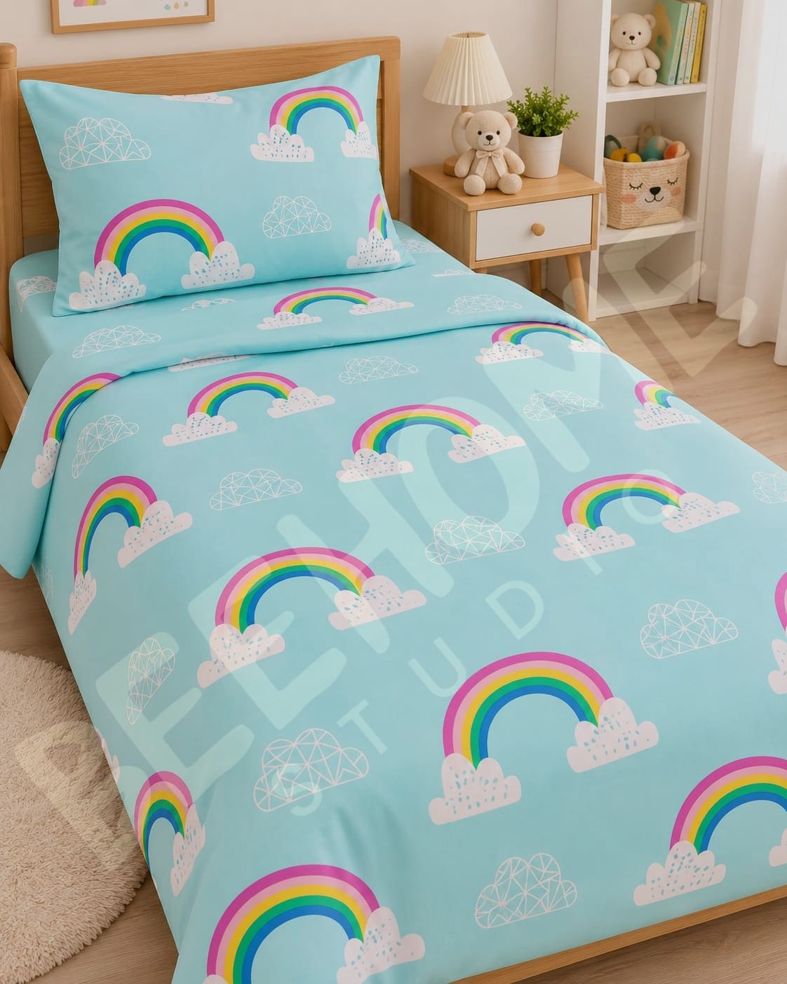 Rainbow Sky Kids Bedsheet
