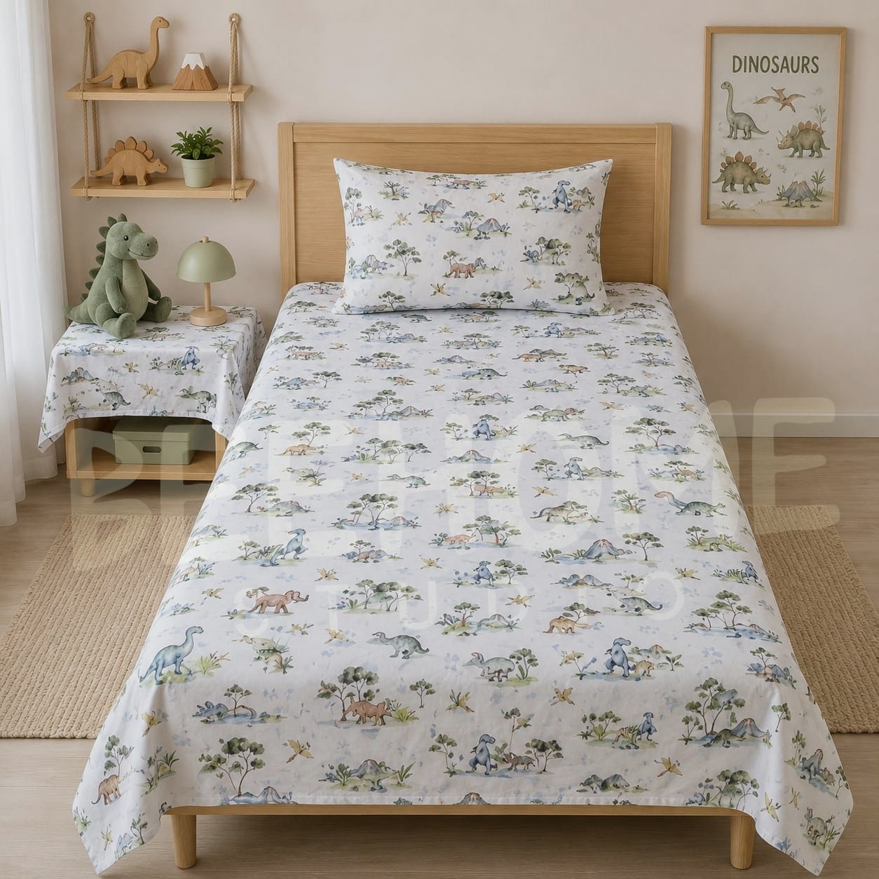 Little Dino Explorer Kids Bedsheet